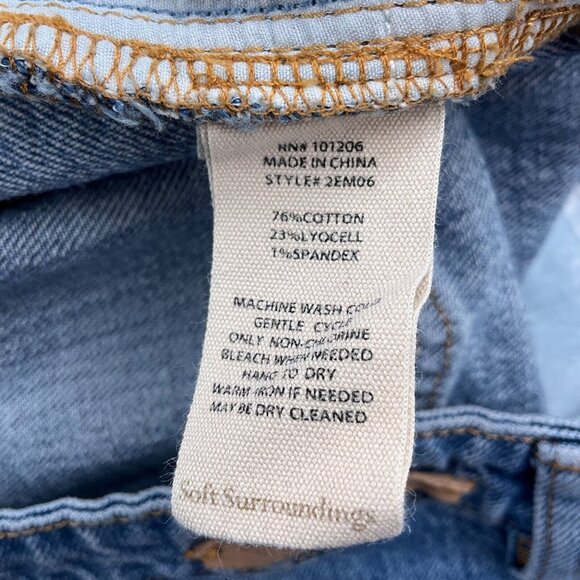 Soft Surroundings Jeans Women 18 36Wx27L‎ Blue Taper Soft Lyocell Stretch Denim - Picture 4 of 12